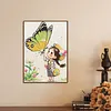 Diamond Painting-DIY Special Shaped Drill Pearl Painting Butterfly and Girl(30x40cm)