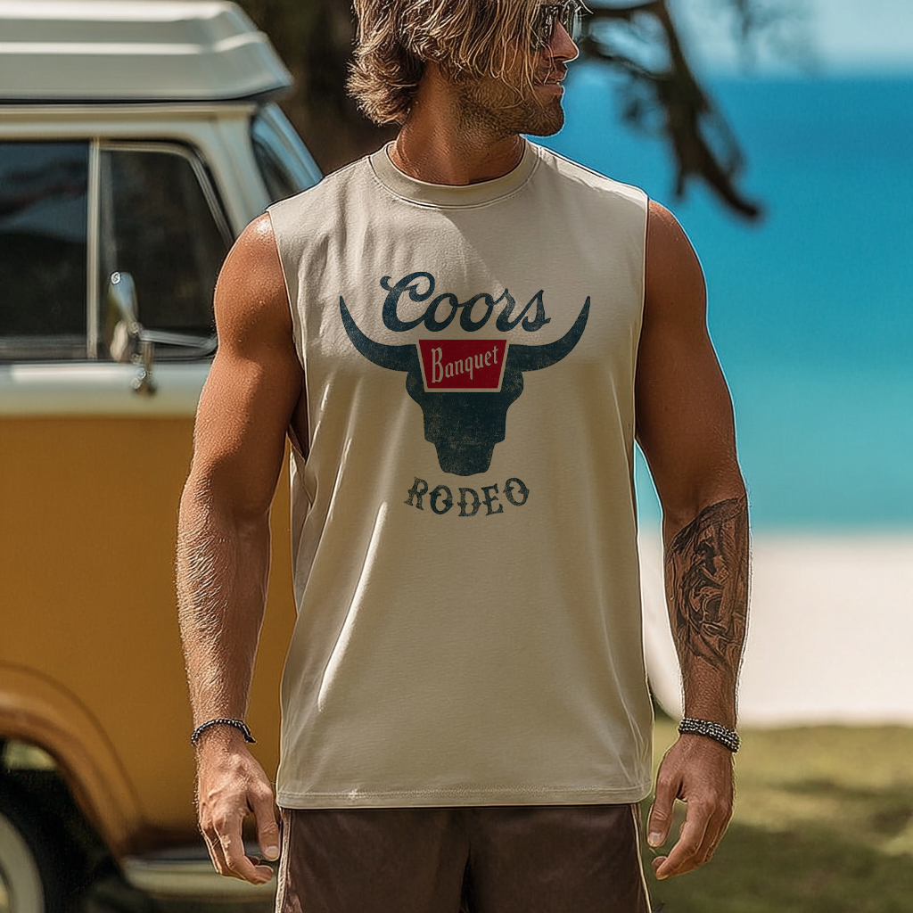 Mens Beach Vintage Graphic Tank Top / TECHWEAR CLUB / Techwear
