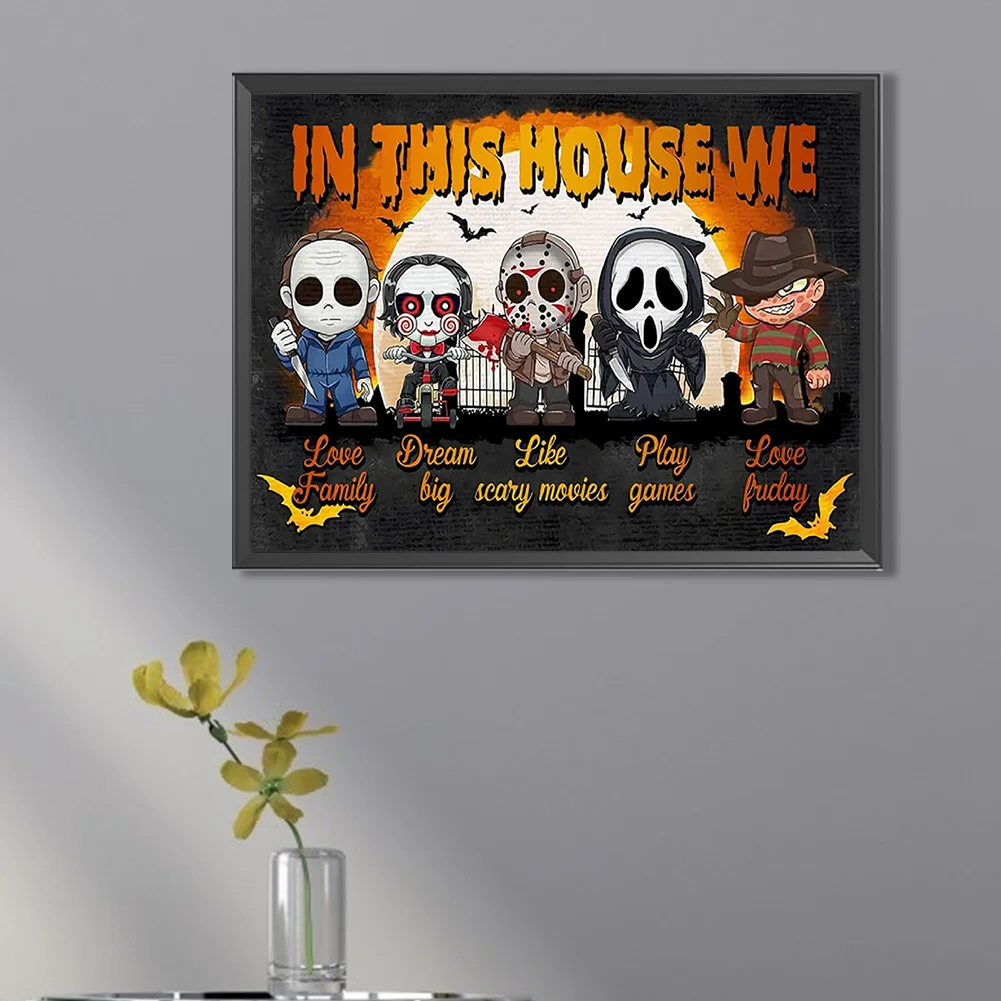 Diamond Painting - Full Round Drill - Horror Movie(40*30cm)