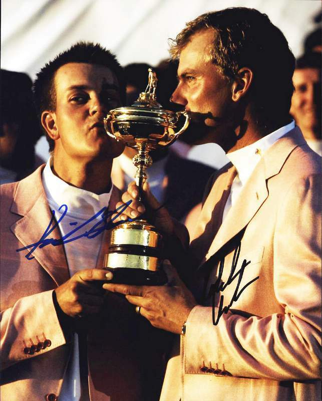 Robert Karlsson & Henrik Stenson signed PGA golf 8x10 Photo Poster painting |CERT Autograph A004