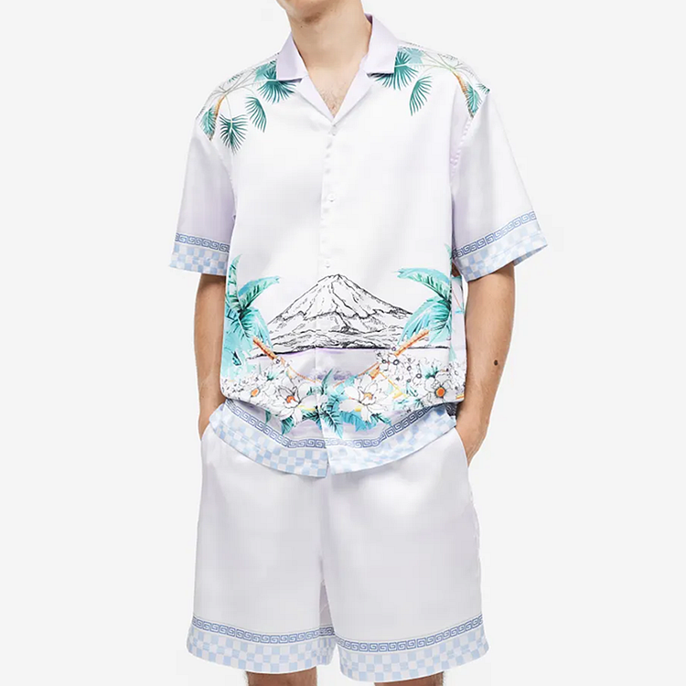 Noble Luxury Relaxed Fit Printed Shorts Shirt And Shorts Co-Ord