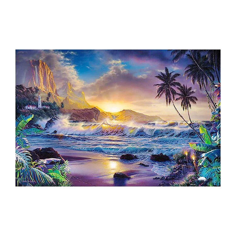 Sea View 11CT Stamped Cross Stitch 50*40CM