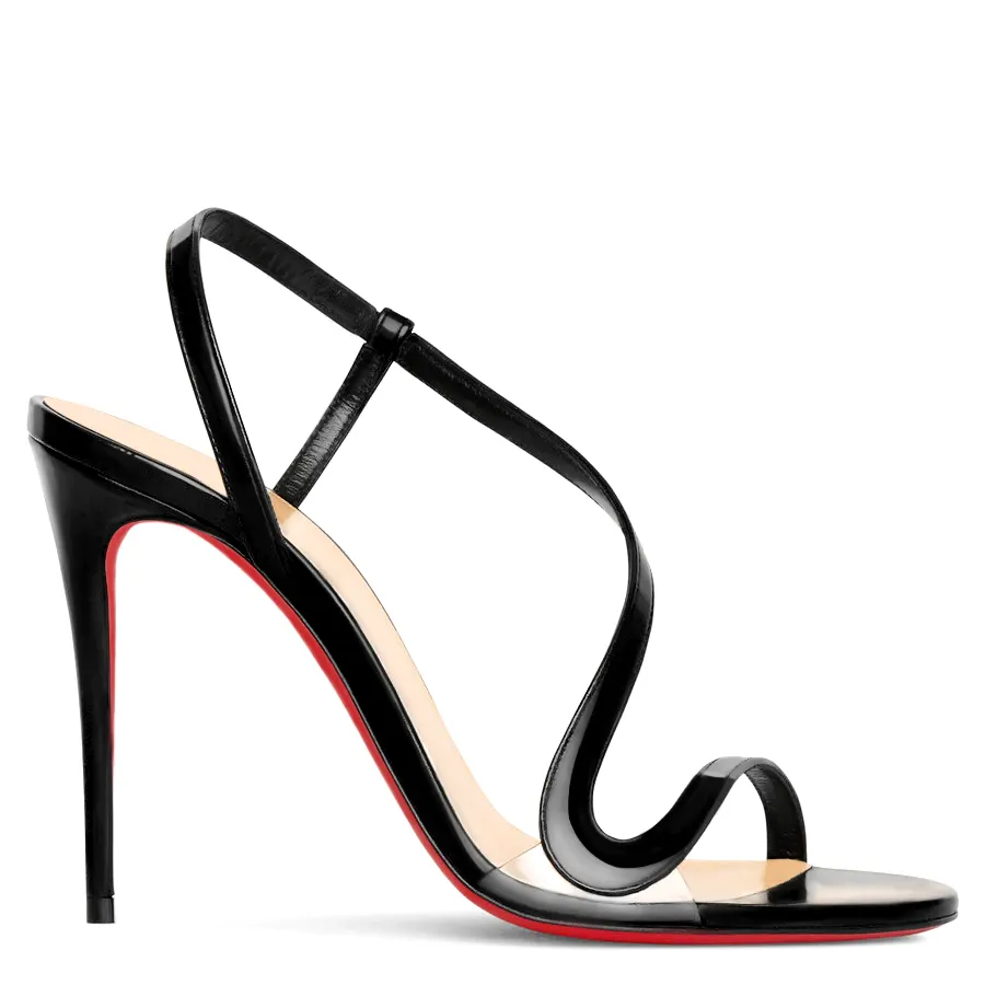 100mm/3.94 inch Spotlight Wavy Straps Sandals Red Bottom Stilettos-vocosishoes