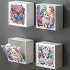 (US Local)Wall Mounted Cats Birds DIY Diamond Painting Storage Box for Art Crafts