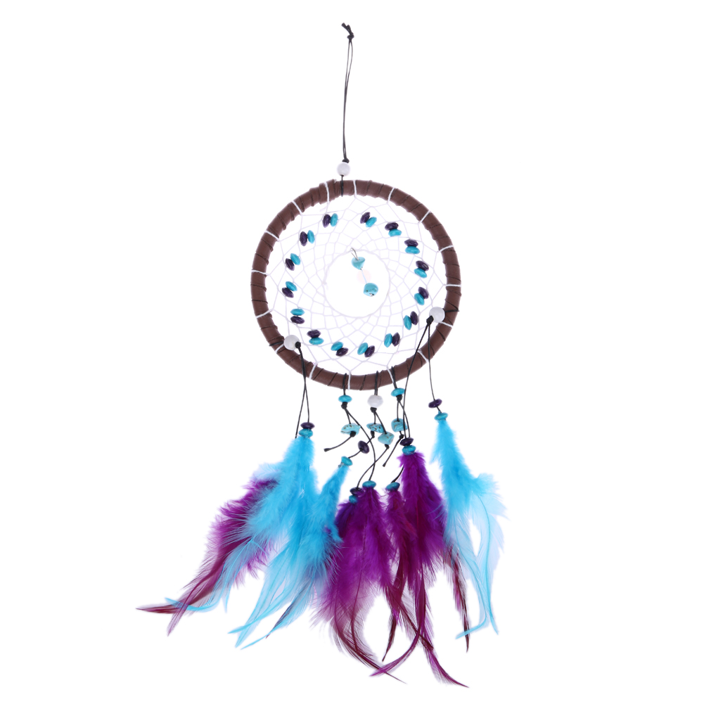 

Dreamcatcher with Grean Beads Feathers Car wall Hanging Ornament Crafts, 501 Original