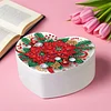Diamond Painting Flower Heart-Shaped Jewelry Box Decorative Storage Case