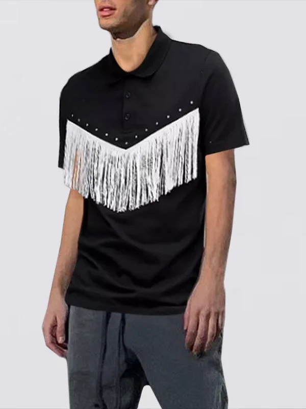 Aonga - Mens Fringe Short Sleeve T-ShirtJ