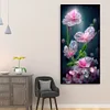 Diamond Painting-5D Full Round Drill Pink Flowers(40*70cm)