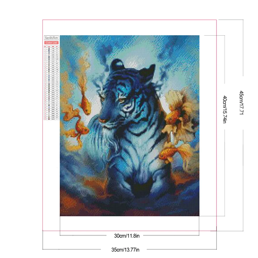 Diamond Painting - Full Square Drill - Tiger(Canvas|35*45cm)