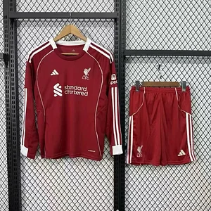 2025/2026 Long Sleeves Liverpool Home Soccer Jersey 1:1 Thai Quality Kids Size
