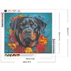 (US Only)Dog 5D DIY Full Drill Round Diamond Painting Kit Home Wall Room Decor 40x35cm