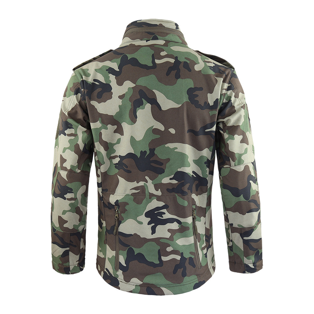 2021 Softshell Stand-up Collar Snap Camo Jacket Multi Zippers 2021 Softshell Stand-up Collar Snap Camo Jacket Multi Zippers