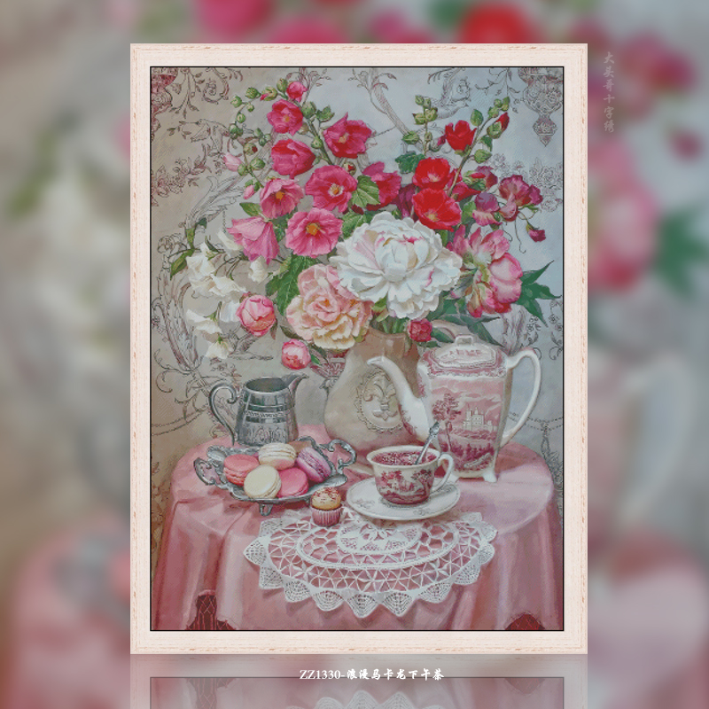 [ZZ1330-Romantic Macaron Afternoon Tea]  Painting Fairy Cross Stitch