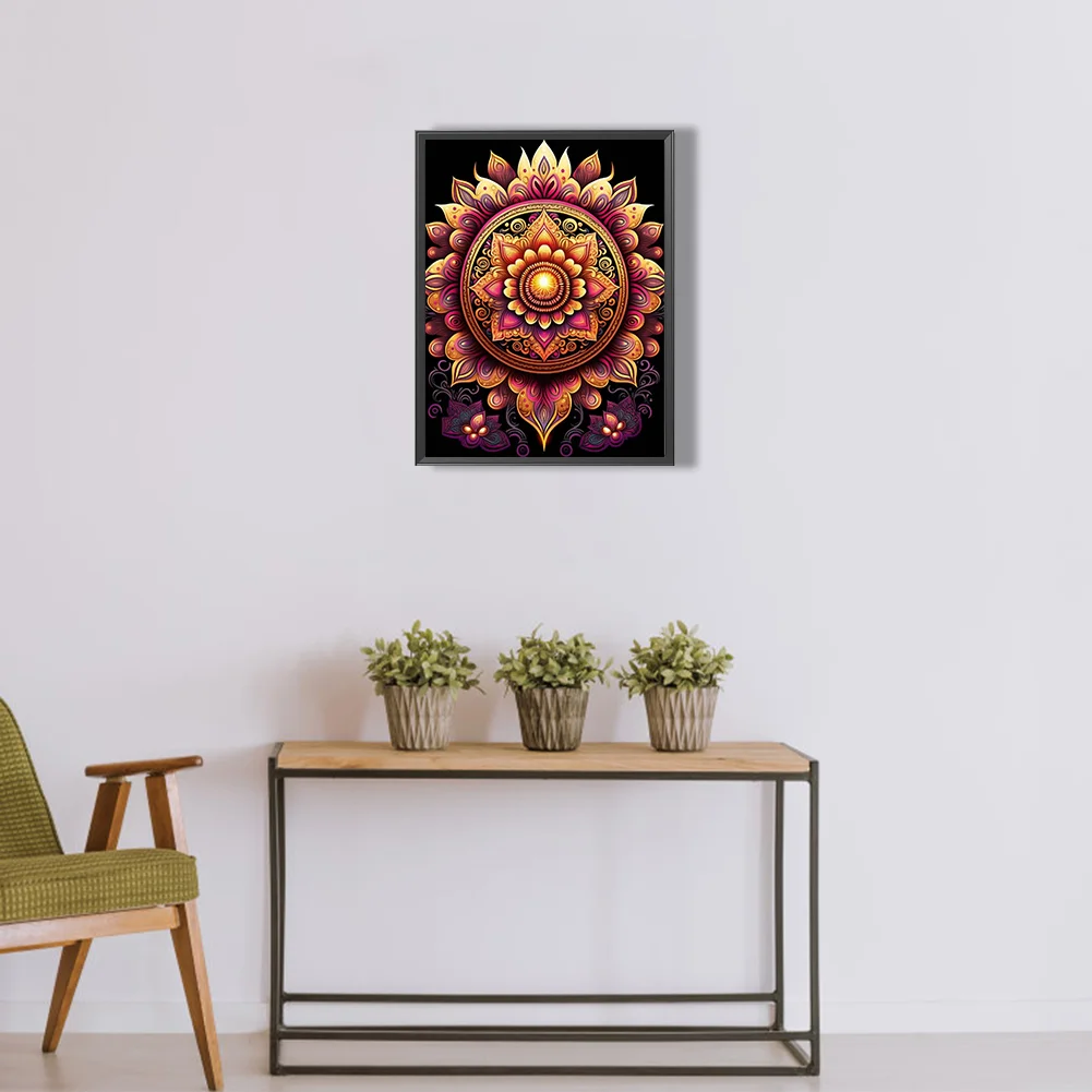 Full Round Diamond Painting 30*40cm - Metal Mandala