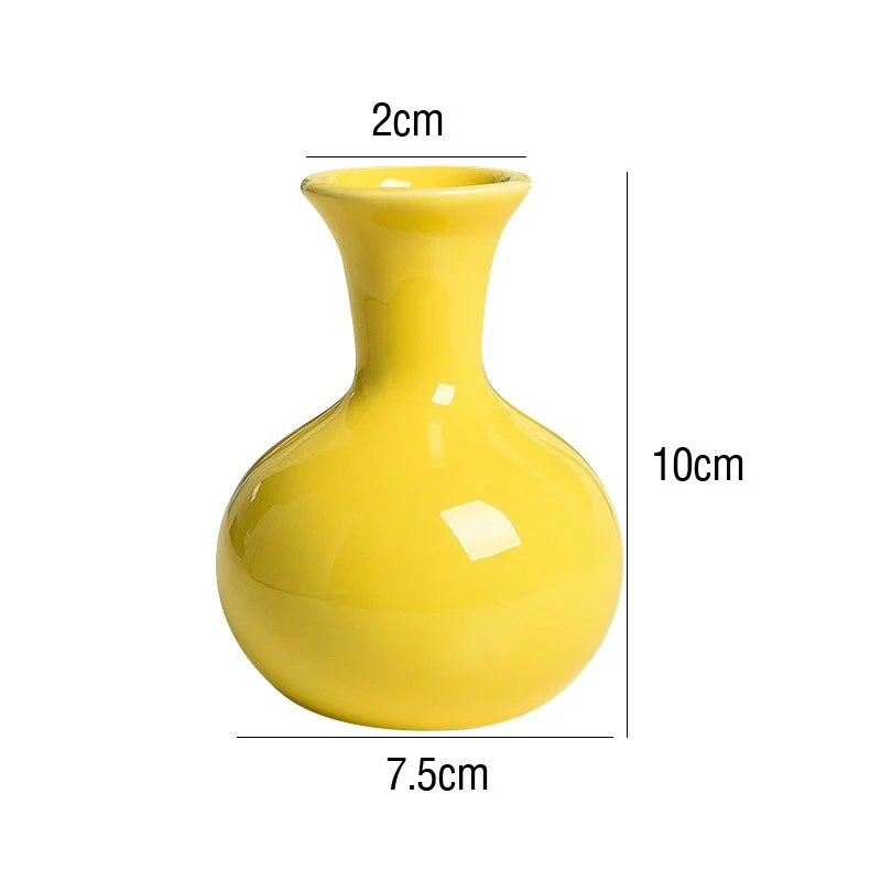 Ceramic Vase Mini Ornaments Simple Nordic Style Living Room Flower Arrangement Floral Bedroom Dried Flower Decorations