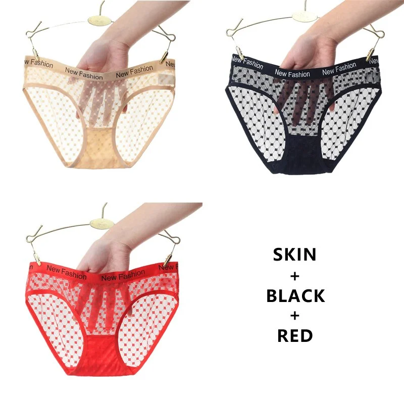 Meet'r 3Pcs/lot Seamless Panty Set Underwear Sexy Female Transparent Intimates Low-Rise Briefs Japanese G String Lingerie