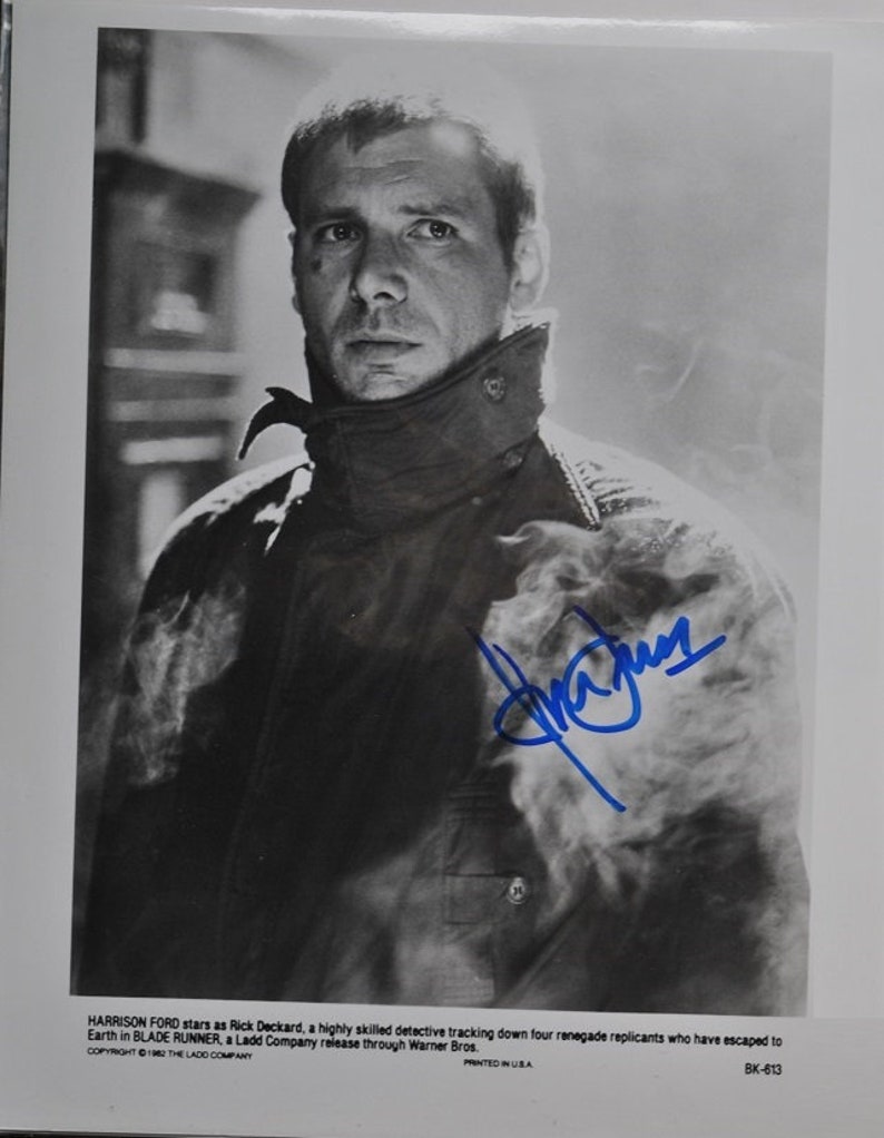 HARRISON FORD SIGNED Photo Poster painting Blade Runner Star Wars wcoa