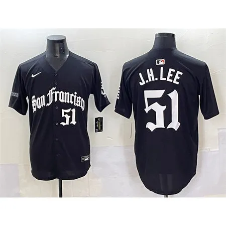 Youth San Francisco Giants #51 Jung Hoo Lee Black "Gothic Fog Edition" Vapor Premier Limited Stitched Baseball Jersey