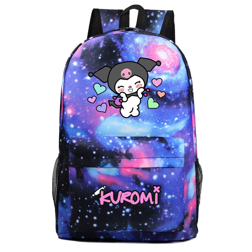 Mayoulove Kuromi Backpack Lightweight Design with Adjustable Straps for School Use-Mayoulove