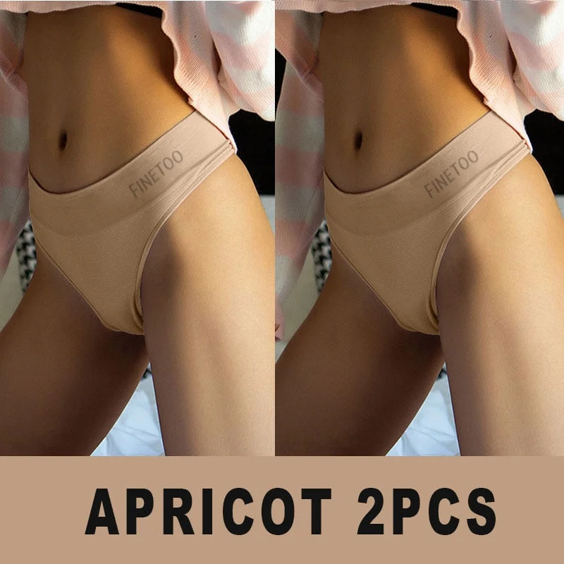 M-2XL Bodyshaper Panties Women Underwear 2PCS/Set Panties Female Lingerie Sexy G-string Underpants Solid Color Pantys Body Slim