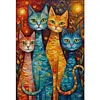 Cat-14CT Stamped Cross Stitch 40*60cm tapestrymarket