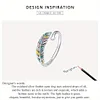  925 Sterling Silver Wrap Feather Ring 