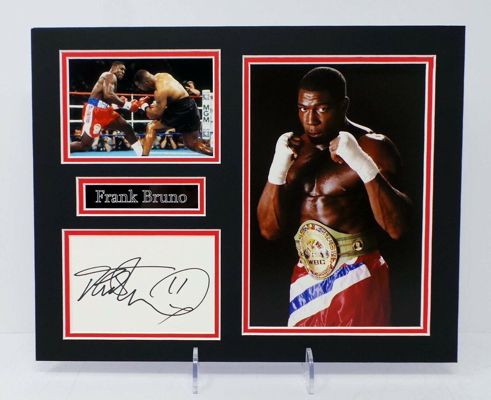 Frank BRUNO Signed Mounted Photo Poster painting Display AFTAL RD COA British Boxing Legend