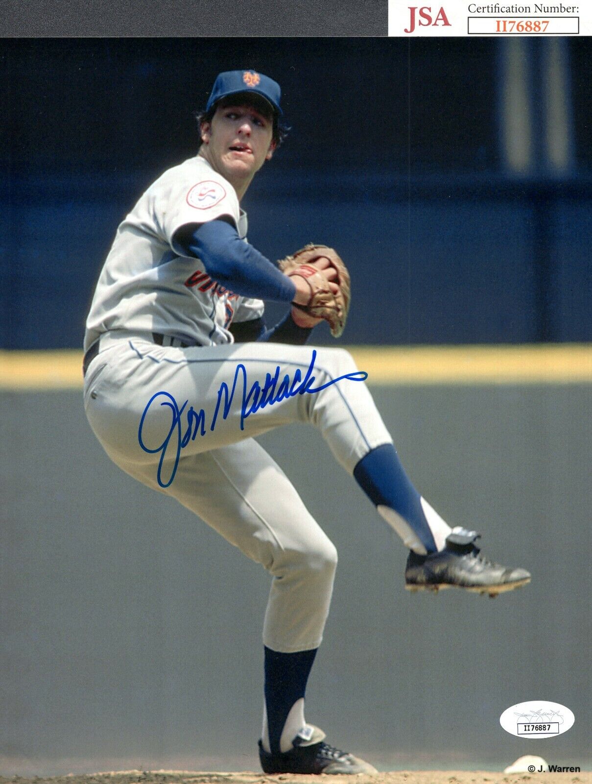 JSA Jon Matlack Autographed Signed AUTO 8x10 Photo Poster painting New York Mets TRB 458