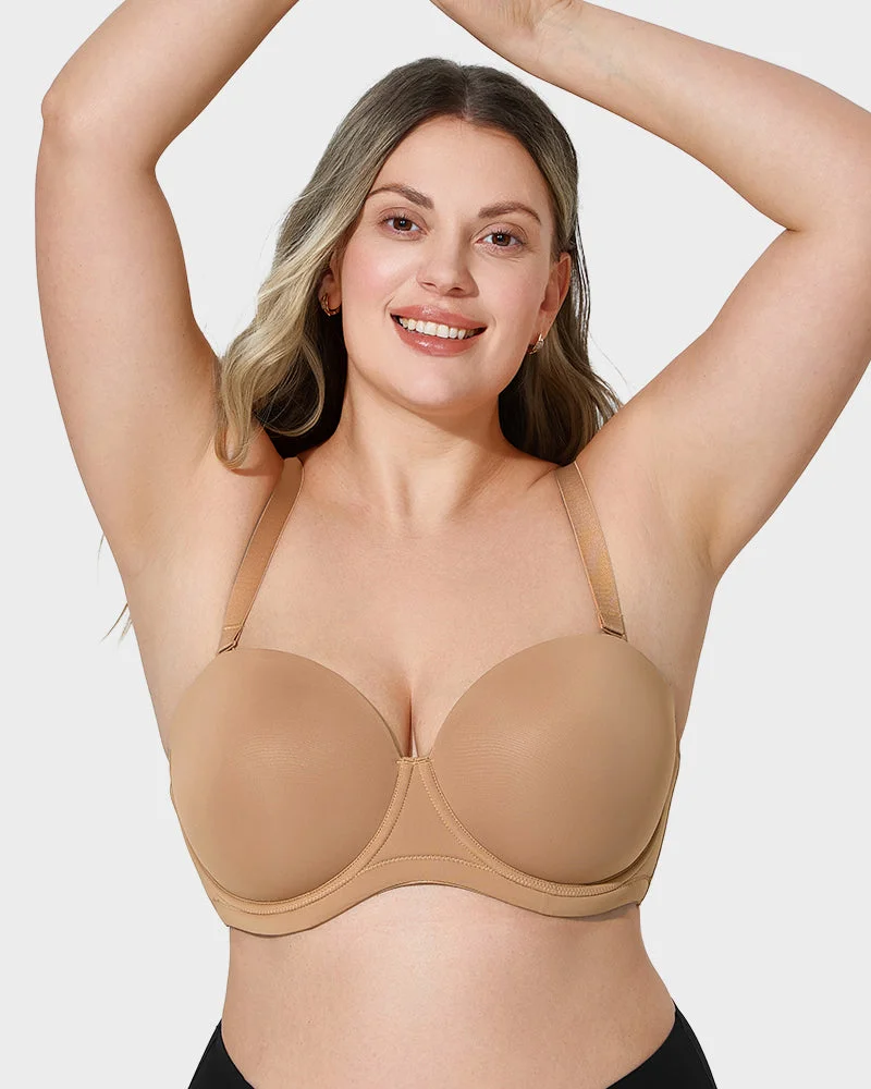 Versatile Molded Cup Underwire Bra with Removable Straps