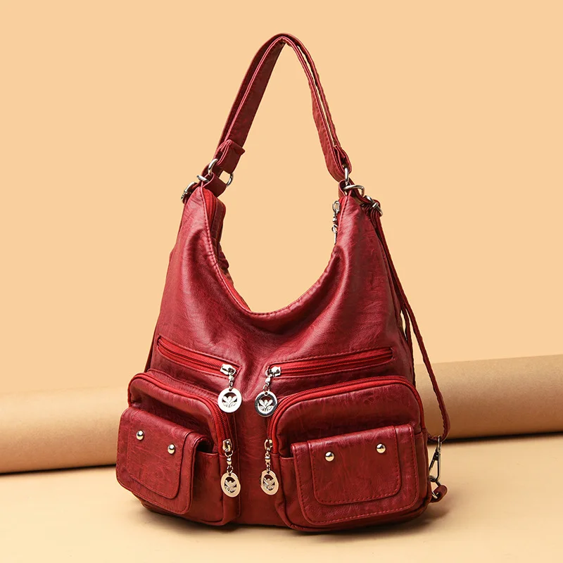 Soft Leather Shoulder Simple Diagonal Bag