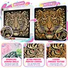 Ornate Golden Tiger Face Special Shaped 5D DIY Partial Drill Diamond Painting Kits for Adults Beginners Home Decor Diamonds Dots Gem Art Kits 11.81 X11.81inch