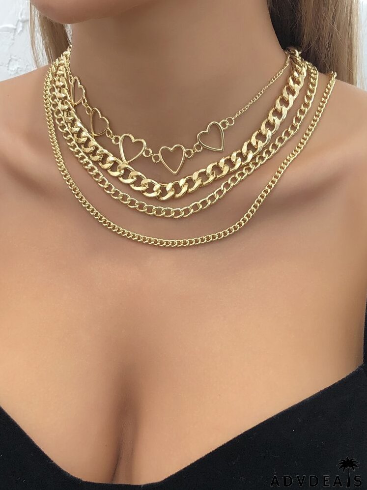 4pcs Chain Necklace
