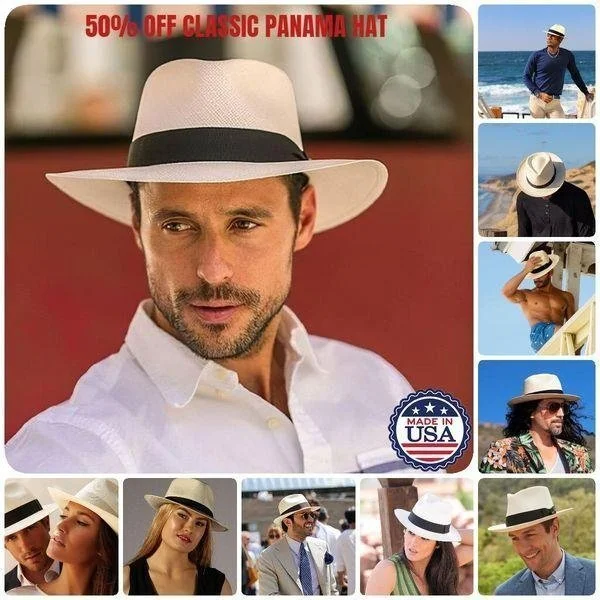 🔥Last Day Promotion🔥--🌿Classic Panama Hat-Handmade In Ecuador