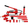 4 Ton Porta Power Kit,16-Pcs Portable Hydraulic Multifunctional Jack with Oil Hose,Auto Body Frame Repair Kit with Storage Case,Hydraulic Ram for Car Truck Repair, 8000 Lbs Capacity, Red (4 Ton)