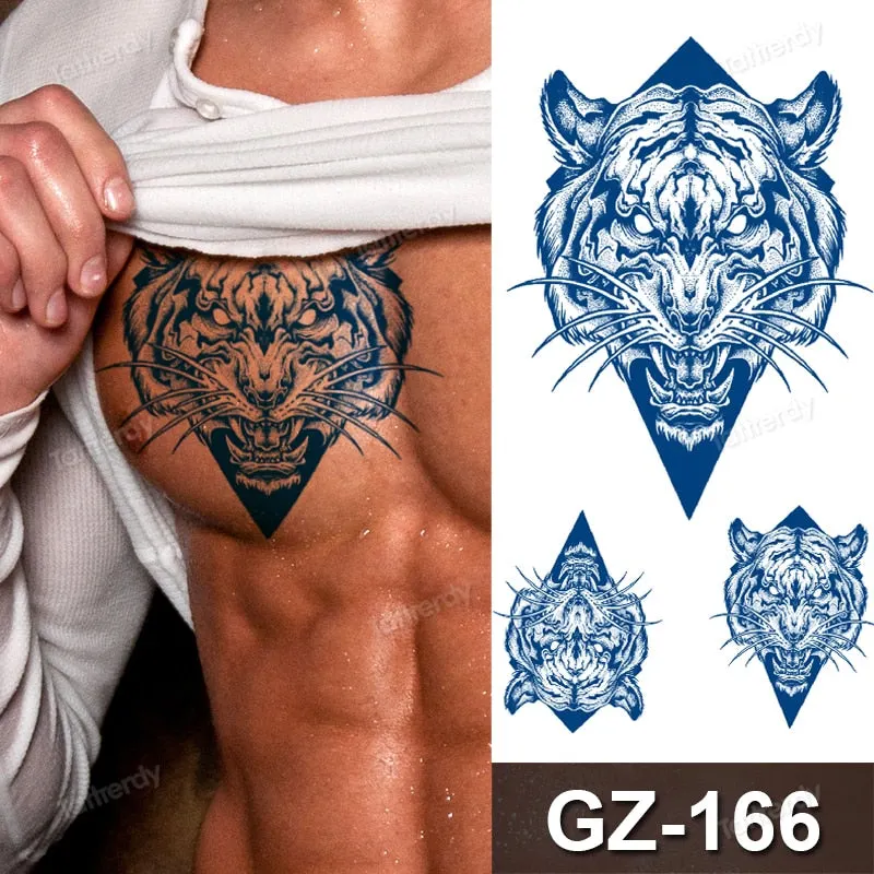 waterproof temporary tattoos men sleeve armband tattoo letter wings flowers long lasting juice ink tattoo sticker fake body art