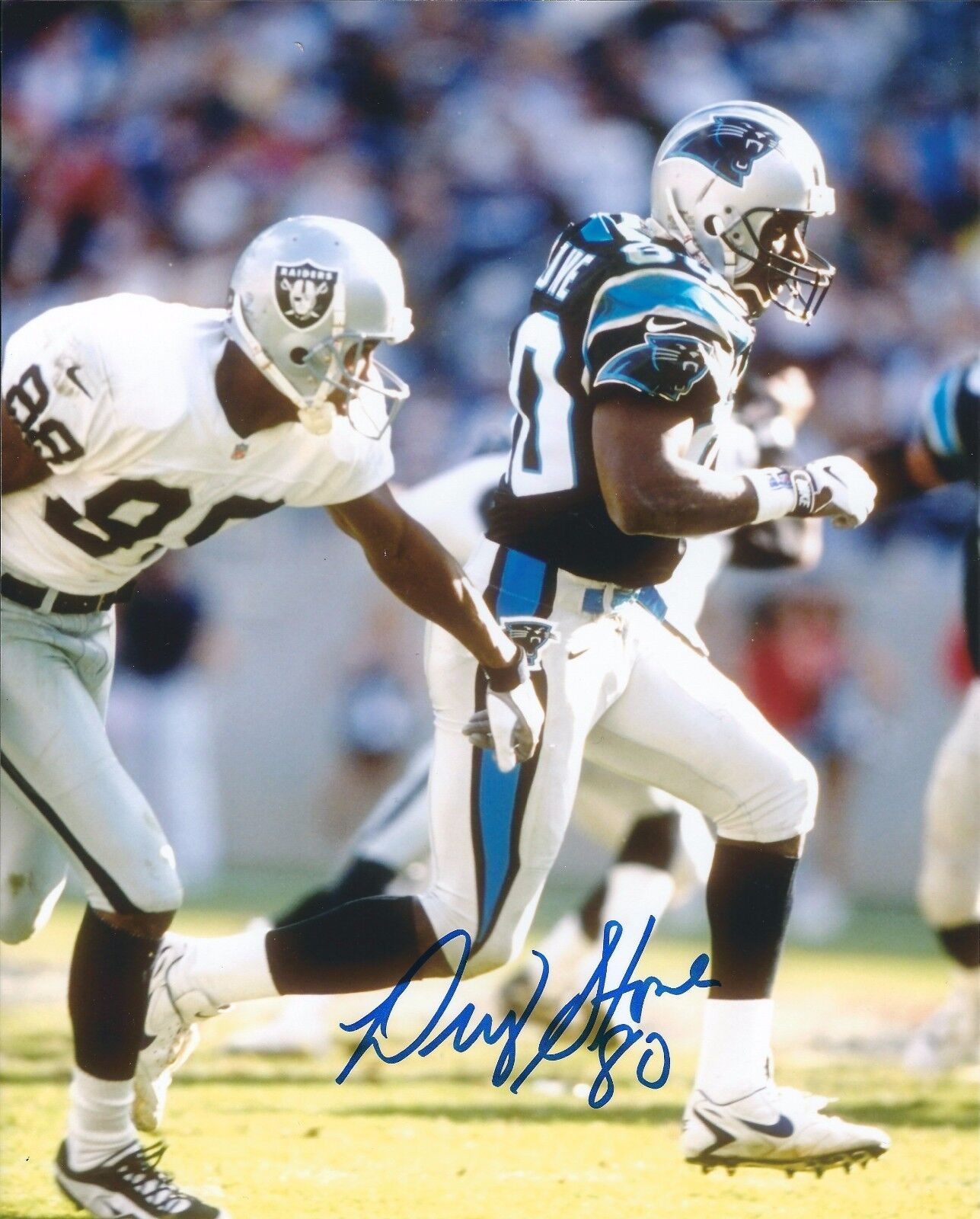 Signed 8x10 DWIGHT STONE Carolina Panthers Autographed Photo Poster painting wCOA