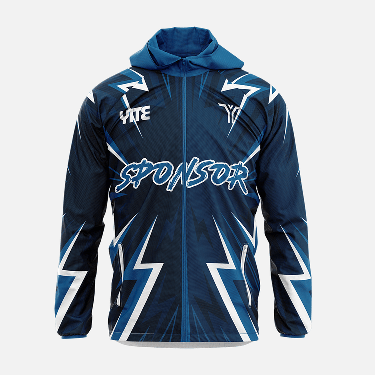 YITE |LF24-010- White  And Blue Windbreaker Jacket