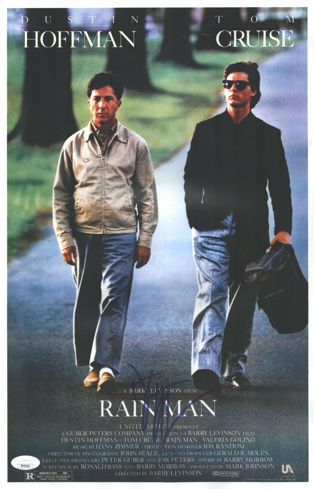 Dustin Hoffman Signed 11x17 Rain Man Raymond Authentic Autograph JSA COA