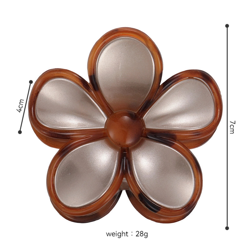 Elegant Minimalist Classic Style Women’s Flower Arylic Hair Claws