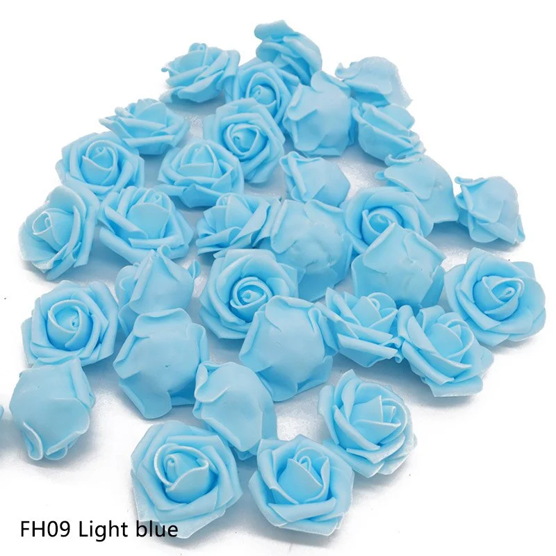Cheap 20pcs Multicolor Foam Rose Flower Head Artificial Rose Bouquet Handmade Wedding Home Decoration Festive Party scrapbook