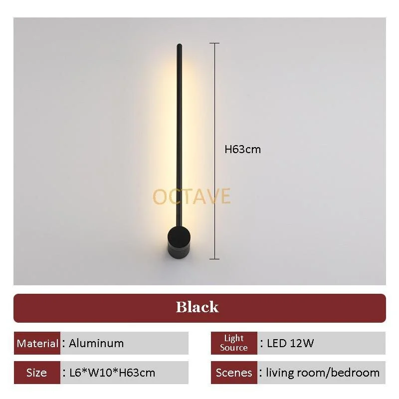 LED Strip Wall Lamp Modern Simple Living Room Background Wall Bedroom Bedside Corridor Aisle Decorate Wall Light Indoor Lighting