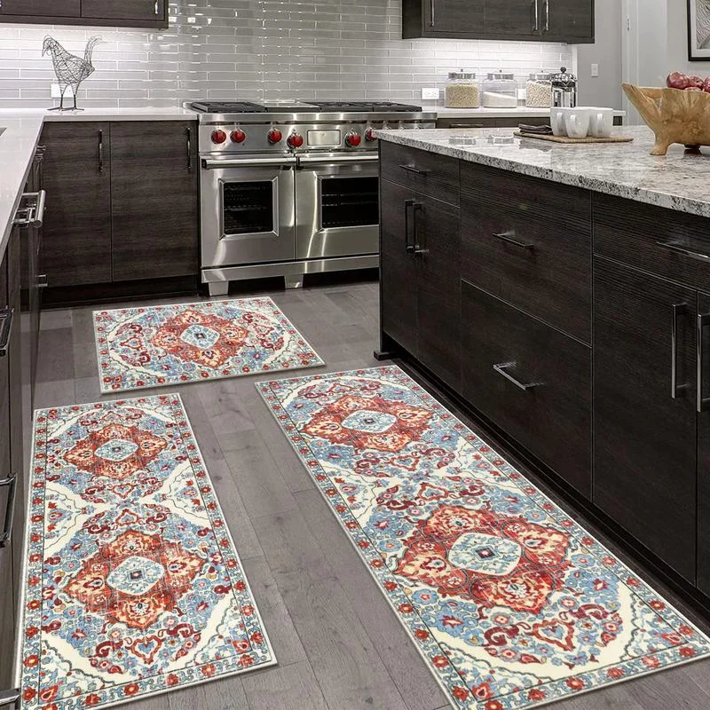 💖💖Boho Washable Kitchen Rugs Sets of 3 - Non Slip Kitchen Rugs