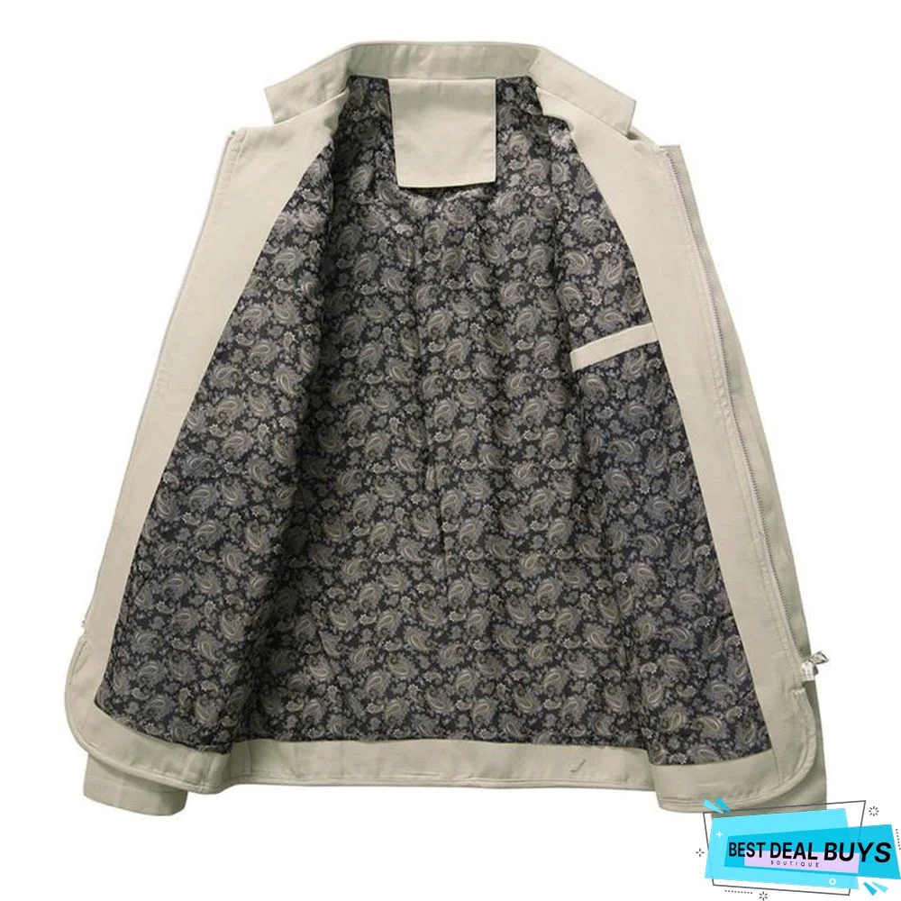 Men Slim Fit Trench Casual Coats Windbreaker Outerwear Jackets