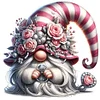 Flower Gnome-18CT Stamped Cross Stitch 30*30cm/11.81*11.81in