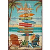 Beach Sign-11CT Stamped Cross Stitch 40*60cm/15.75*23.62in(Big Size)