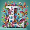 Butterfly Flower L 5D Partial Drill DIY Diamond Painting Kit 30*30cm