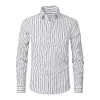 Camicia a righe da uomo casual e versatile