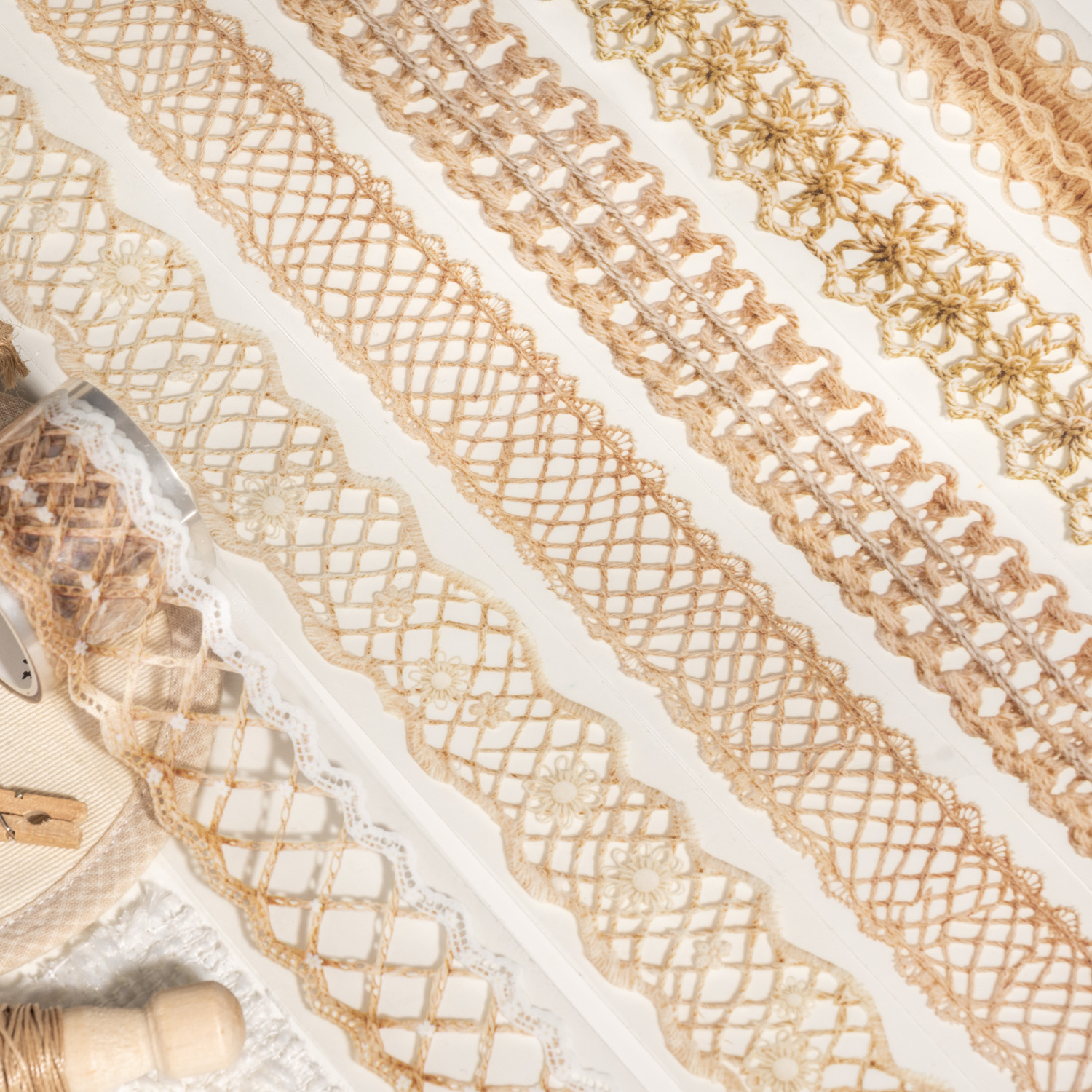 PET 테이프 - 위스퍼 오브 위브 시리즈 빈티지 삼베 로프 직조