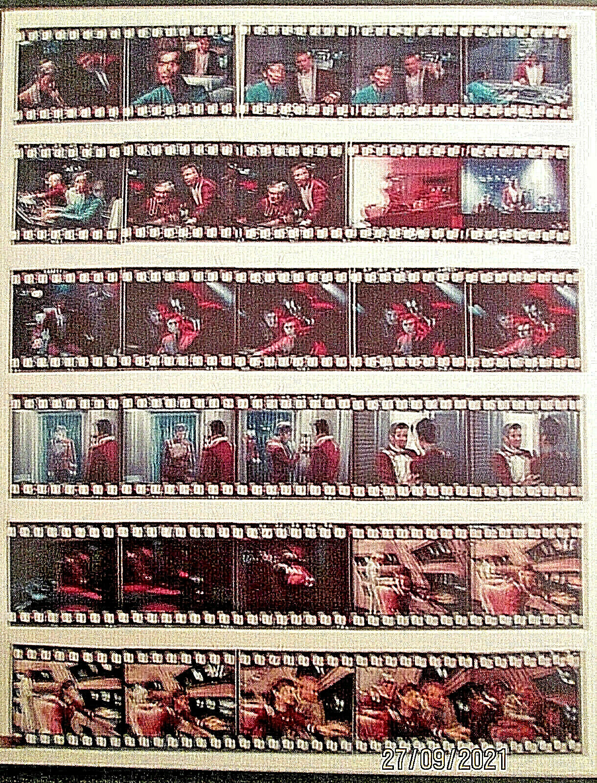 STAR TREK III : (THE SEARCH FOR SPOCK) ORIG,1984 COLOR CONTACT SHEET Photo Poster painting *