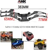 AMK RC Chassis Kit Frame Girder LCG Carbon Fiber for 1/10 RC Rock Crawle, Gen3 Carbon Fiber LCG Chassis Rails Kit, Lightweight Thickened Cheater Rigs Frame Rails for 1/10 RC Rock Crawler Axial SCX10